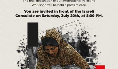 Filistin Çalıştayı ve İsrail Konsolosluğu Eylemi Yarın Yapılıyor!