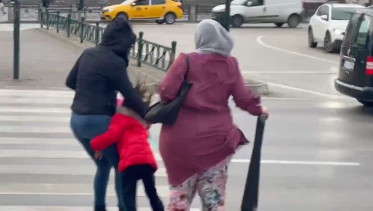 Fırtına Bursa’da adeta insanları uçurdu, kadınlar ve çocuklar zor anlar yaşadı